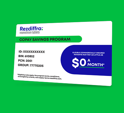 Rezdiffra Copay Savings Program Card