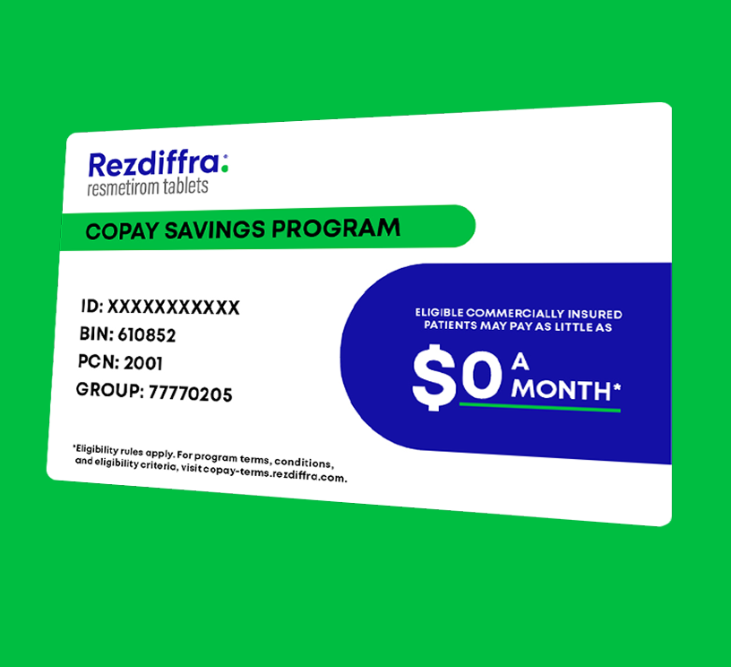 Rezdiffra Copay Savings Program Card