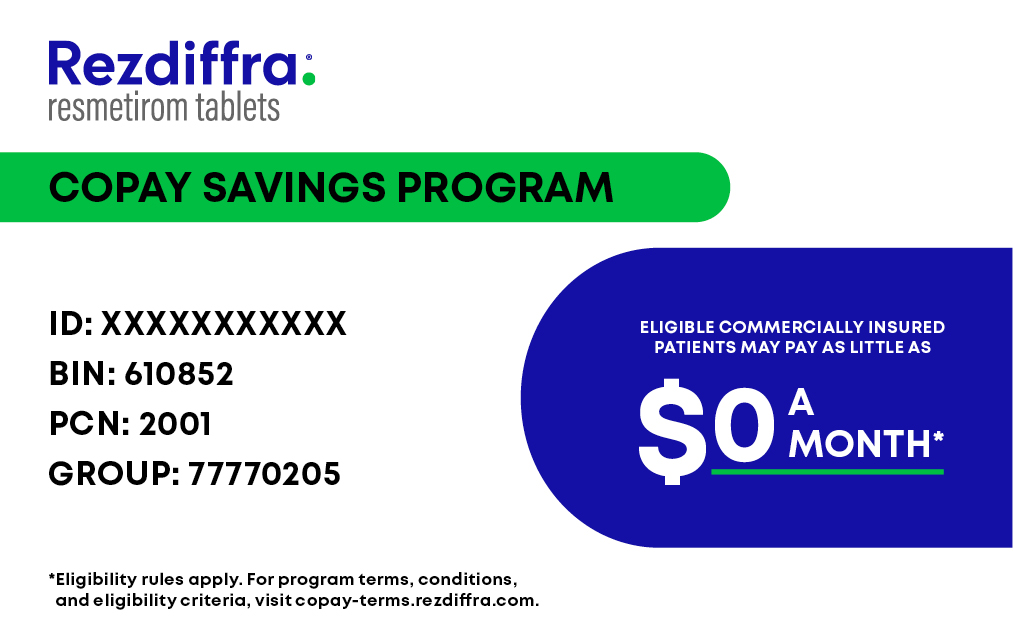 Rezdiffra Copay Savings Program Card