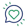 love heart speech bubble icon