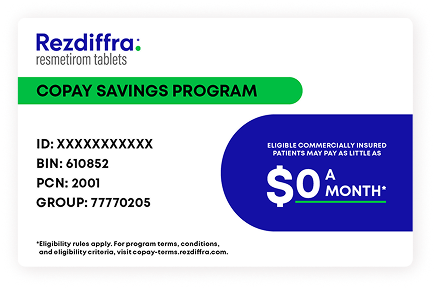 Rezdiffra Copay Savings Program Card